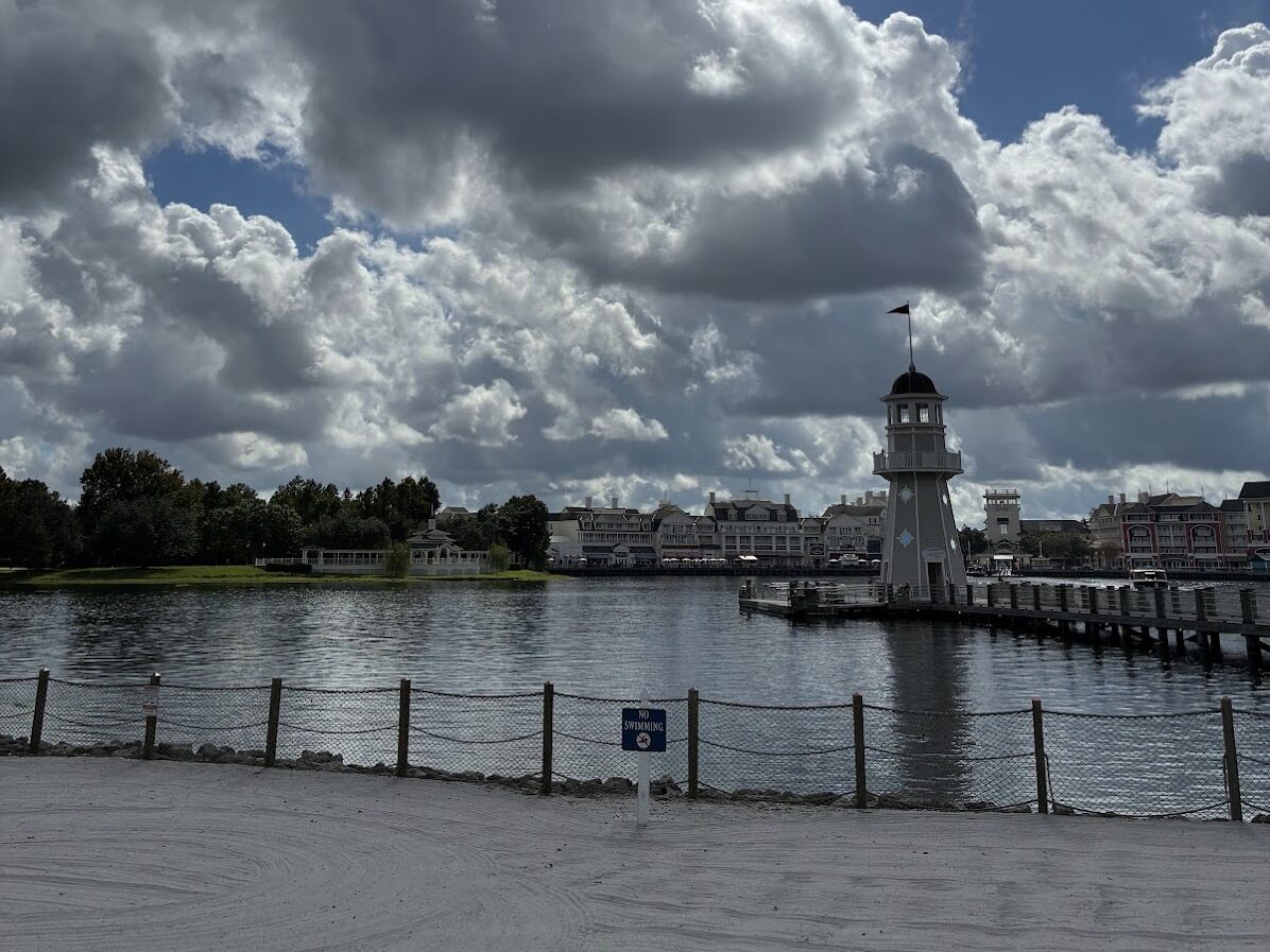 Disney’s Beach Club Resort across the water from Disney’s BoardWalk at Crescent Lake
