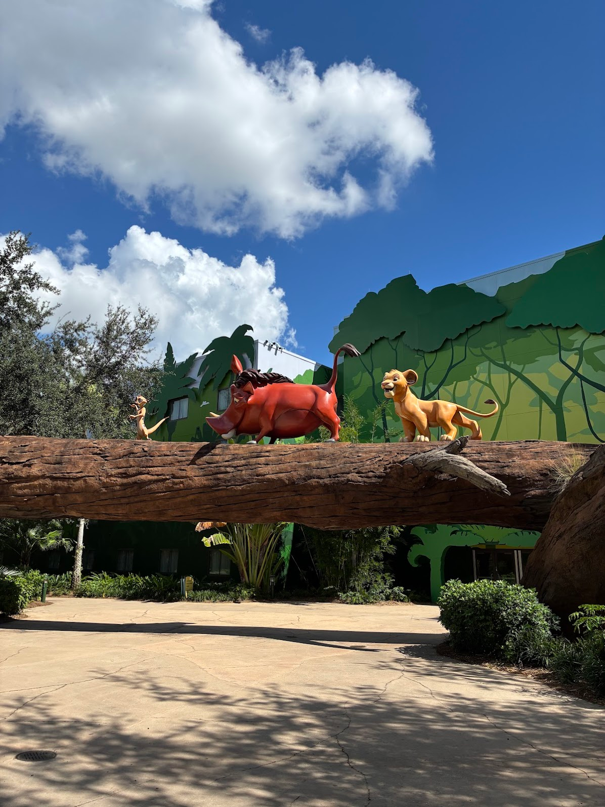Lion King themed bridge near the family suites at Disney’s Art of Animation Resort